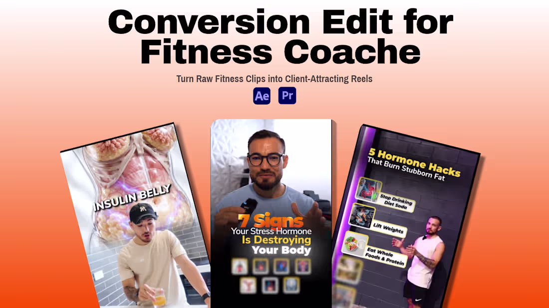 Cover image for Talking Head Video Strategy & Conversion Edit for Fitness Coache