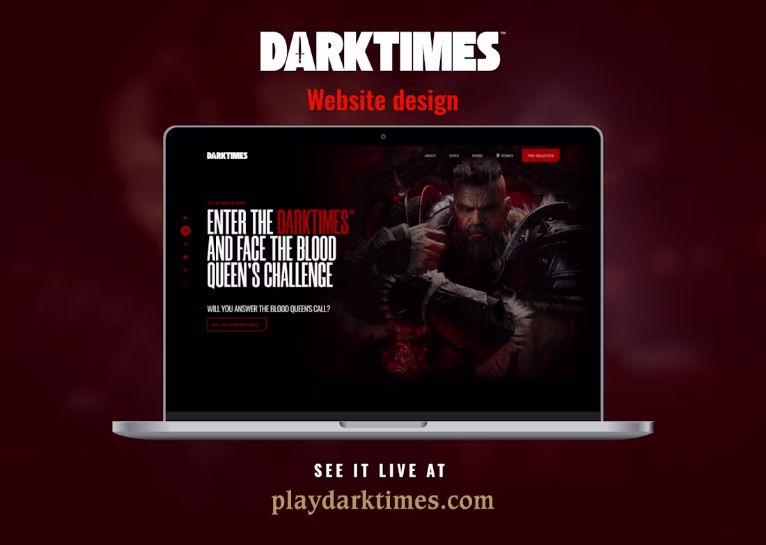 Cover image for DarkTimes website design