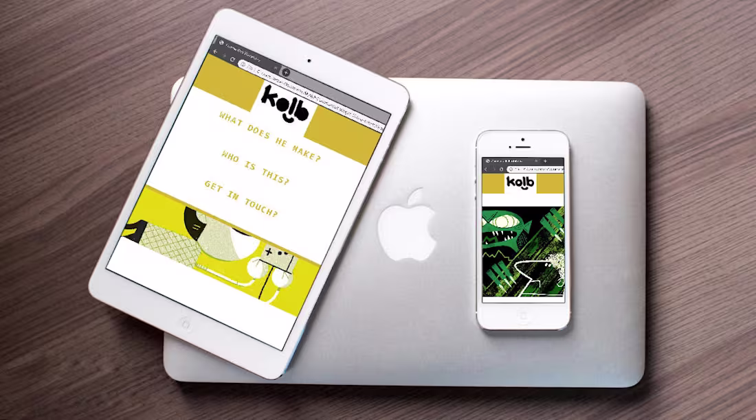 Cover image for Andrew Kolb, Illustrator- Website Concept