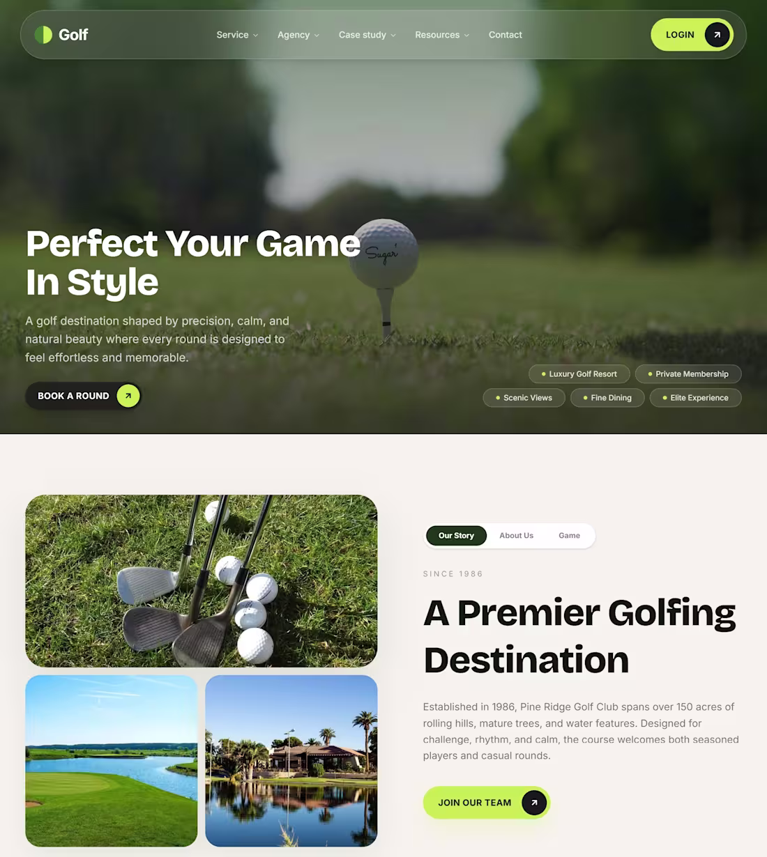 Cover image for Golf is a modern golf