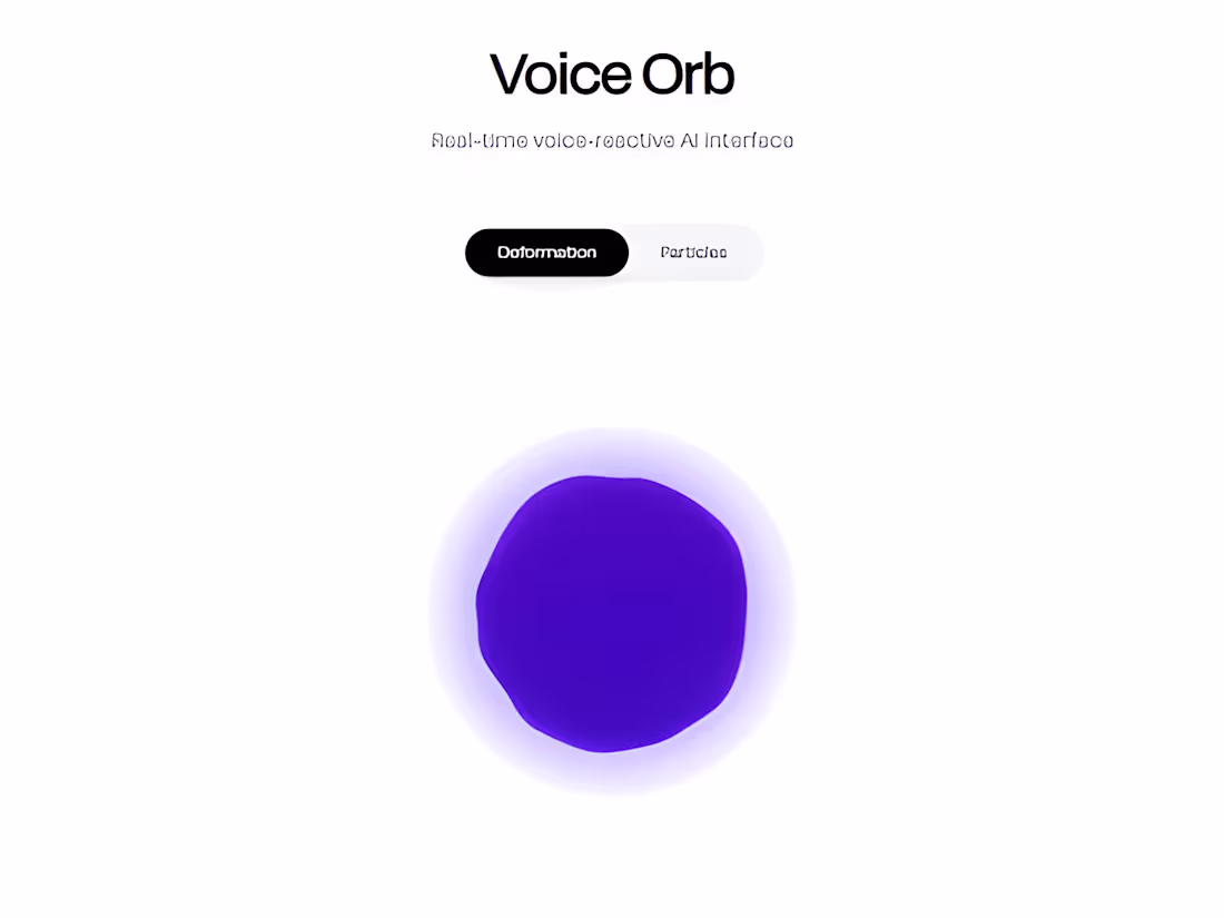 Cover image for Voice Orb is an interactive,