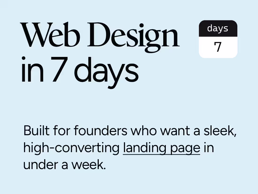 Cover image for 7-Day Web Design Sprint