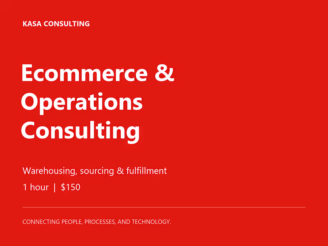 Cover image for Ecommerce & Operations Consulting