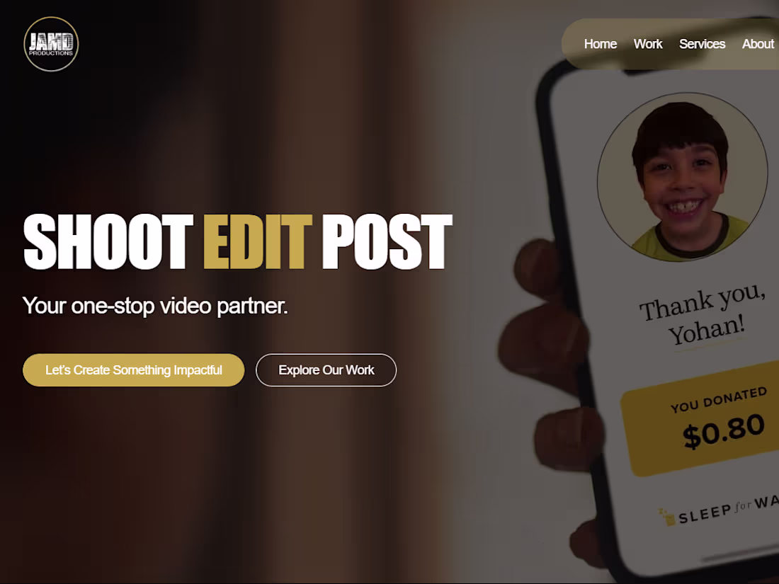 Cover image for JAMD Productions — Website Design