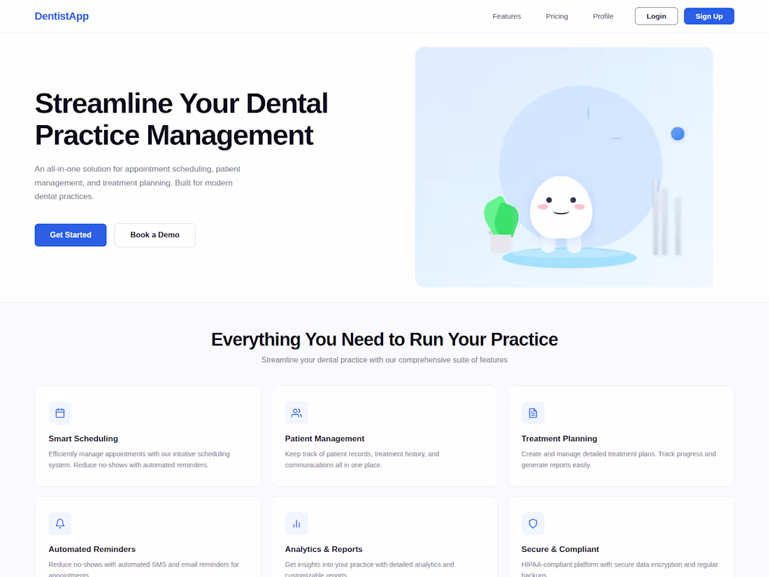 Cover image for Dentist management app