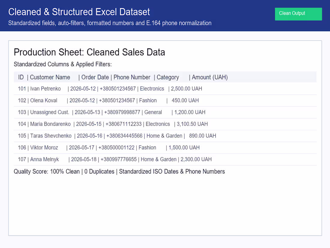 Cover image for Excel and CSV Data Cleanup