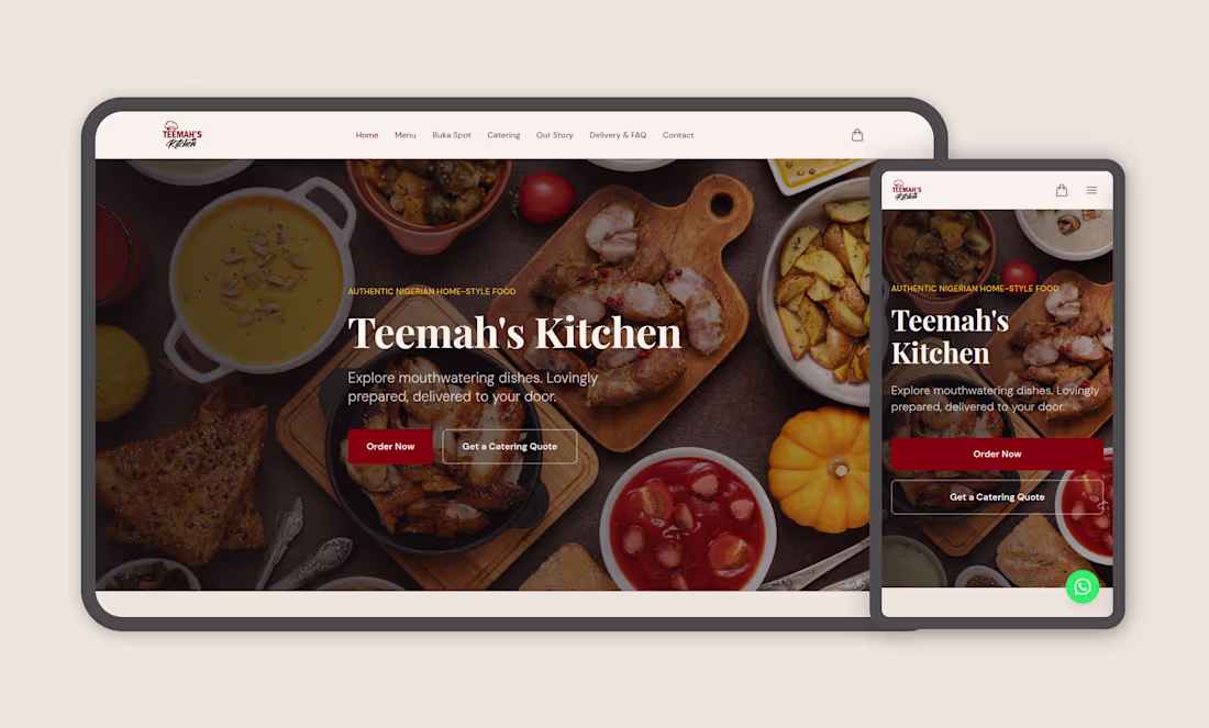 Cover image for Teermahs Kitchen – Full-Stack UK