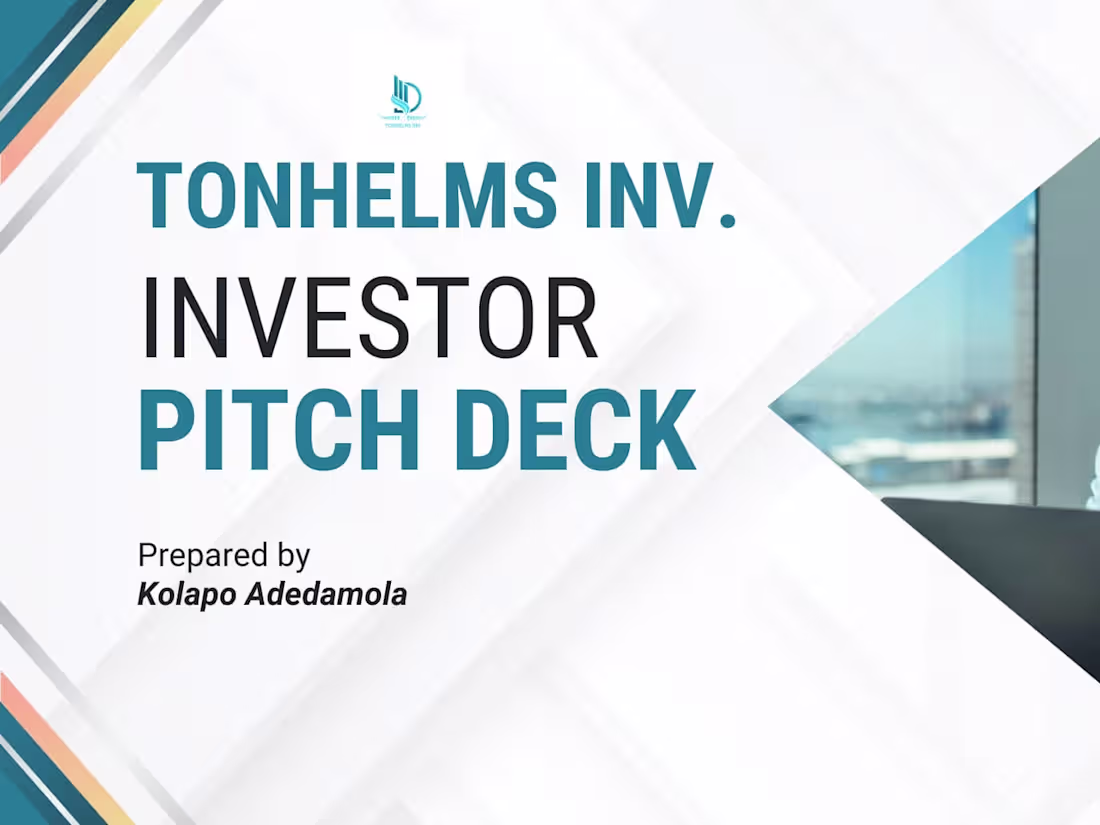 Cover image for I will do powerpoint presentation design, Investor pitch deck