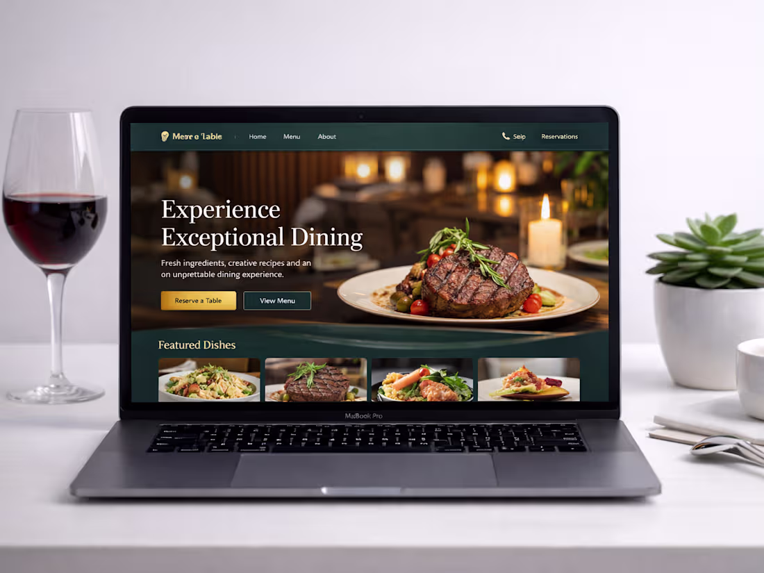 Cover image for Modern Restaurant Landing Page Design for Professional Websites