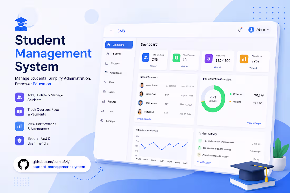 Cover image for Student Management System
The Student Management