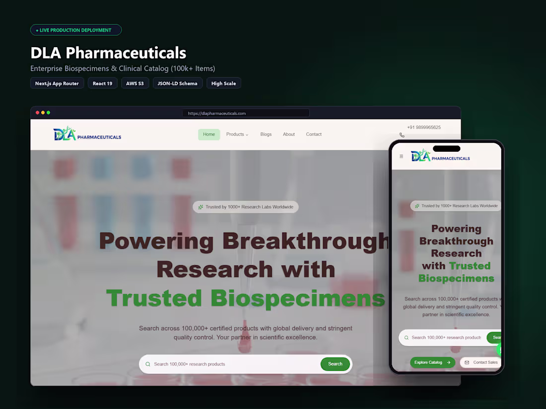 Cover image for DLA Pharmaceuticals | Research-Grade Pharmaceutical Products