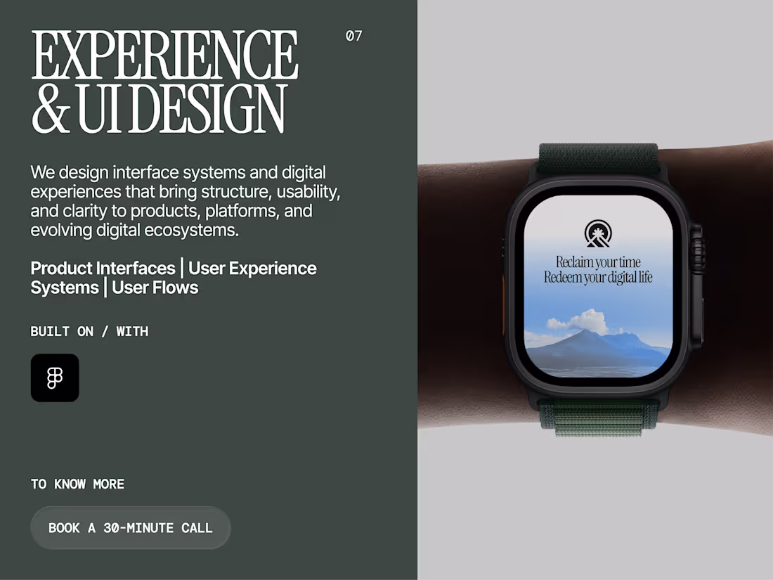 Cover image for Experience  & UI Design