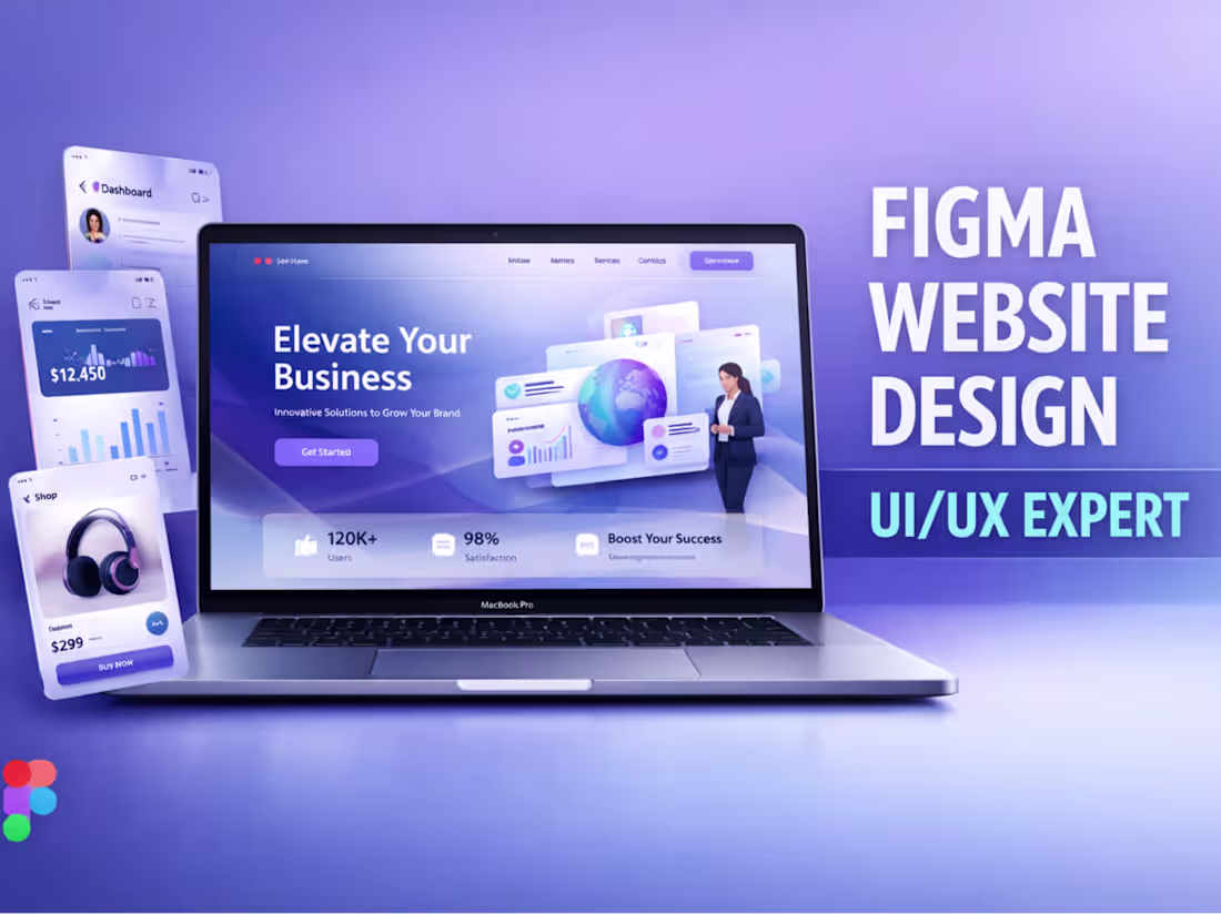 Cover image for I will do figma design, figma website design, website ui ux