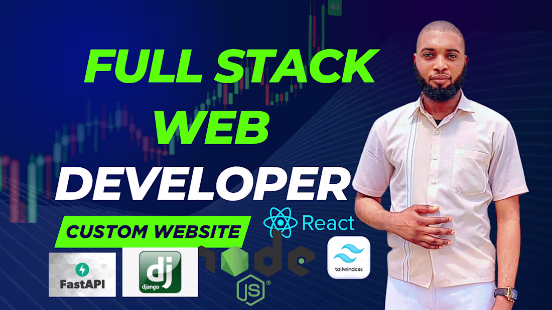 Cover image for Full Stack Web Developer | React, Next.js, Django & FastAPI
