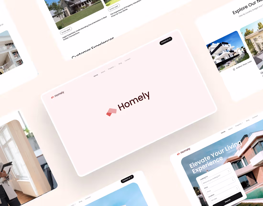 Cover image for Homely Real Estate - Website 