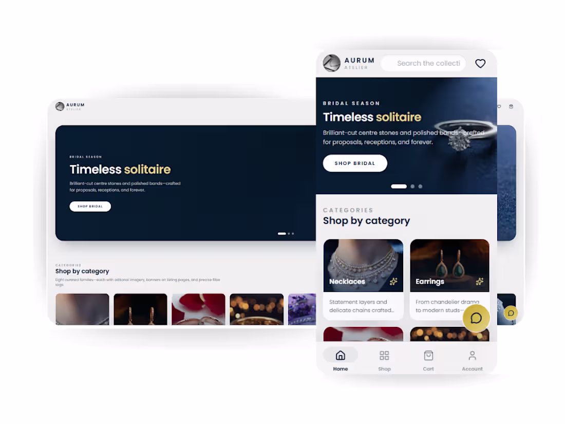 Cover image for Aurum-AI Powered Commerce Platform
Jewellery Shopping