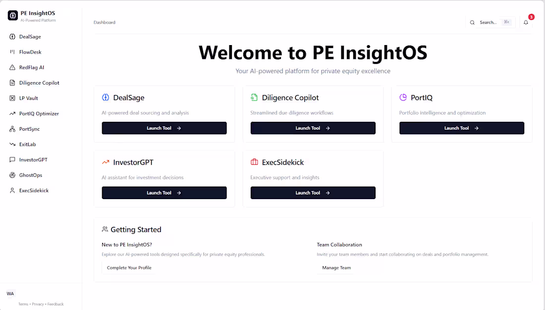 Cover image for PE Insight OS – AI-Powered Software for Private Equity Firms