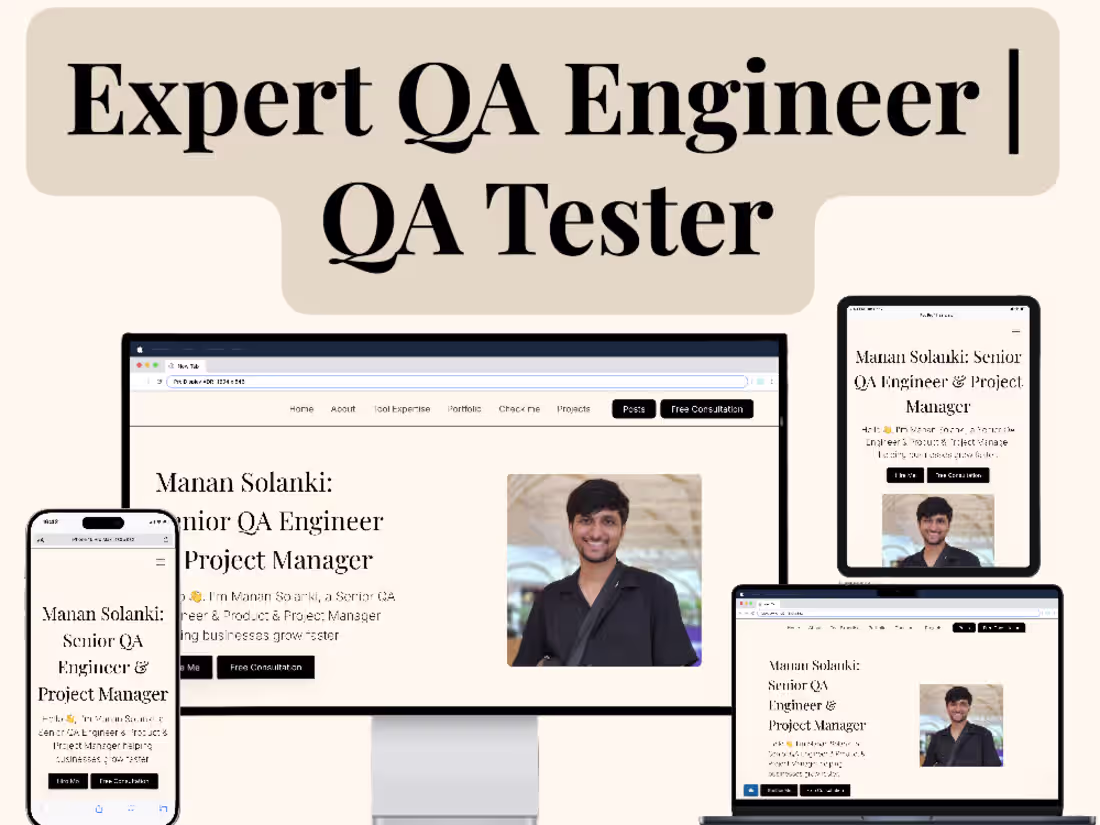 Cover image for  QA Engineer | QA Tester | Website, Desktop, & Mobile Testing