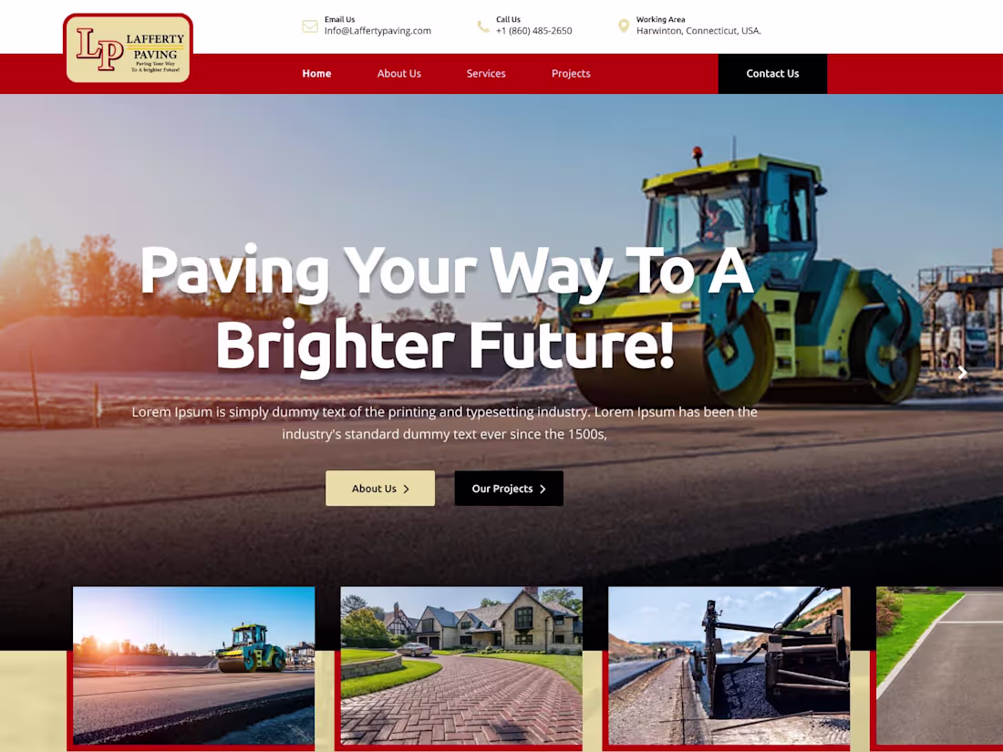 Cover image for Lafferty Paving Website Design