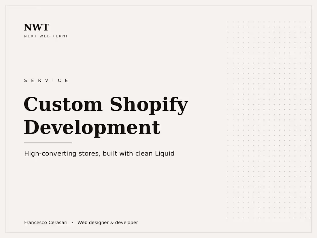 Cover image for Custom Shopify Development