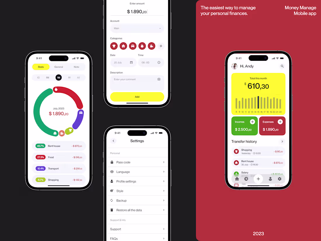 Cover image for Money Manage App UX/UI Redesign