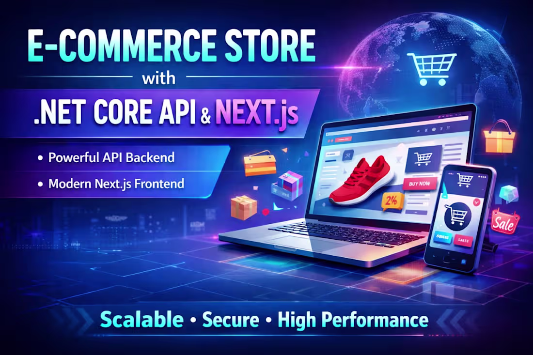 Cover image for I will build headless eCommerce store with .NET Core and Next.js