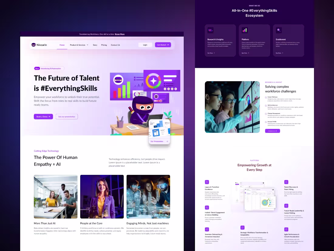 Cover image for Illustrations for Ninzarin Landing page