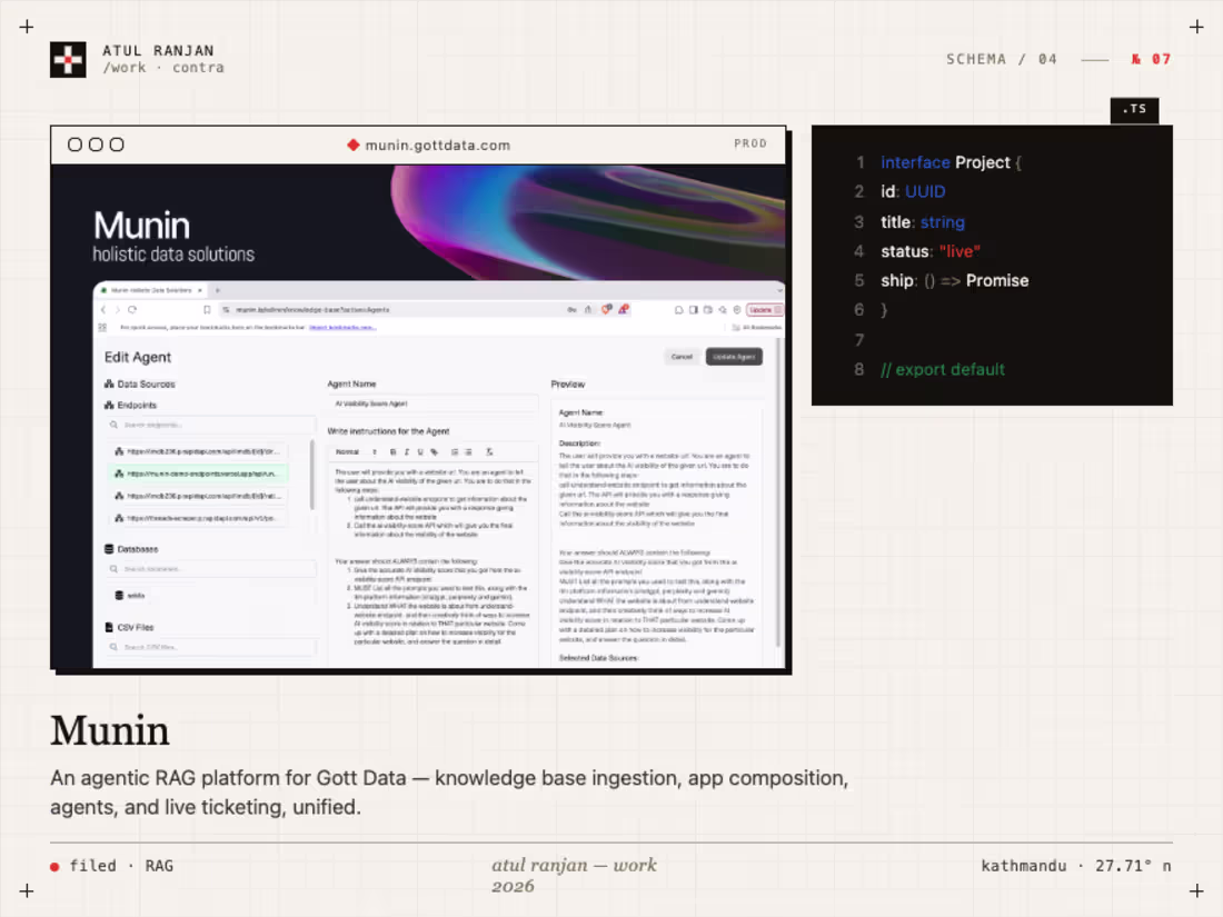 Cover image for Munin - State of the art AI powered knowledge base 