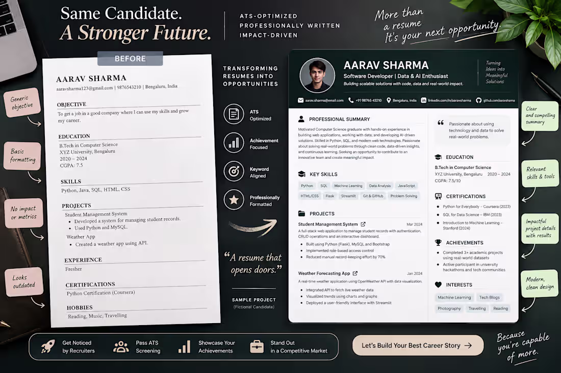 Cover image for I transformed a generic resume