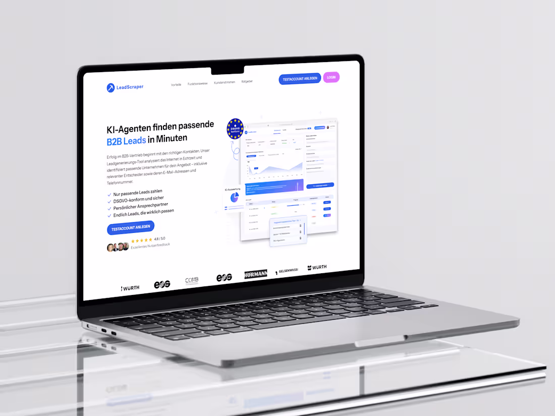 Cover image for LeadScraper — AI Lead Gen Landing Page That Converts