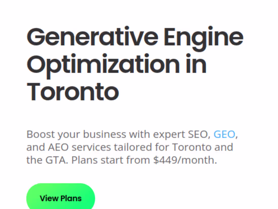 Cover image for Developed and Ranked GEO-Toronto.com.