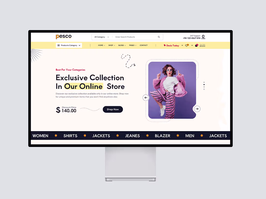 Cover image for Pesco - Fashion eCommerce Figma Template