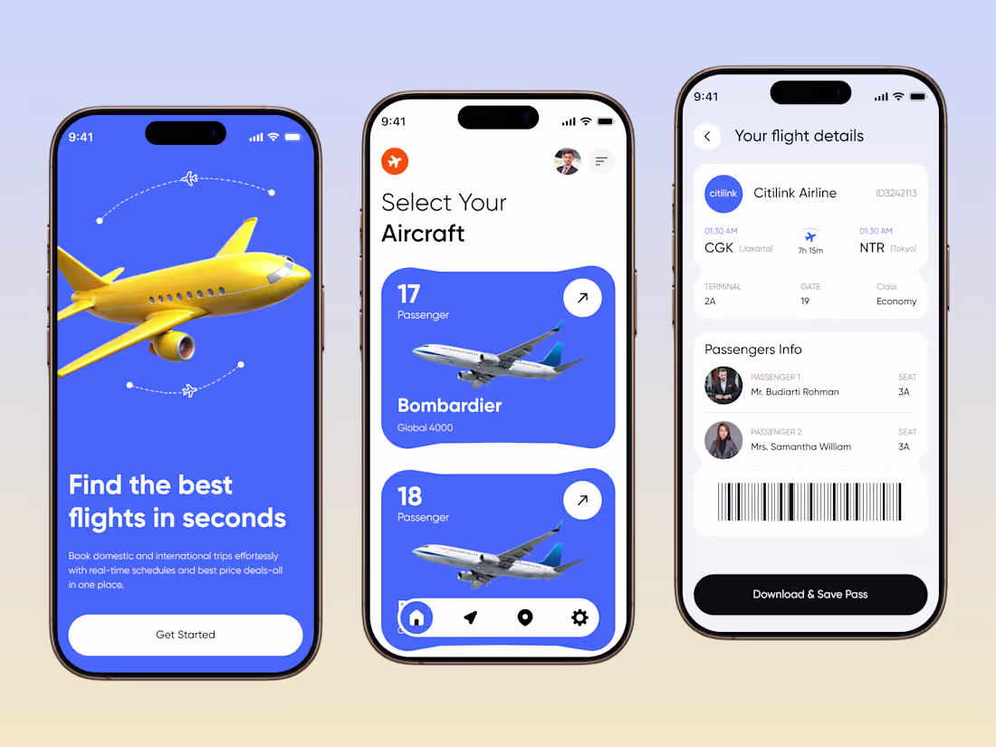 Cover image for AI Flight Booking Mobile App Design