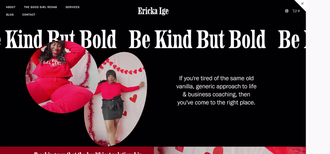 Cover image for Bold & Exciting website design for a Life & Business Coach