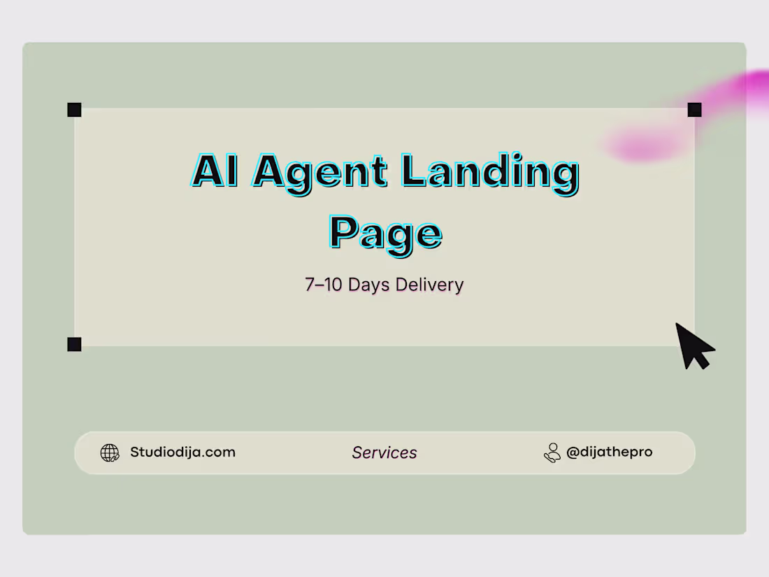 Cover image for AI Agent Landing Page