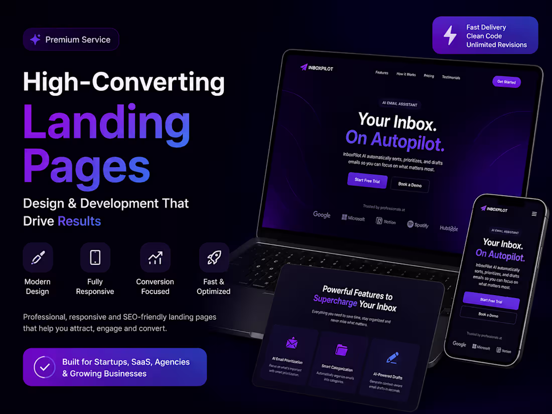 Cover image for Landing Page Design & Development