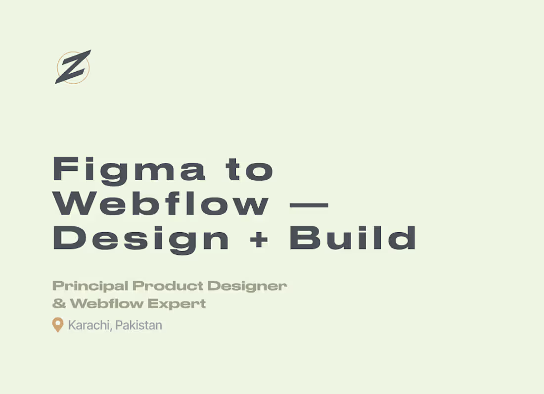 Cover image for Figma to Webflow — Design + Build