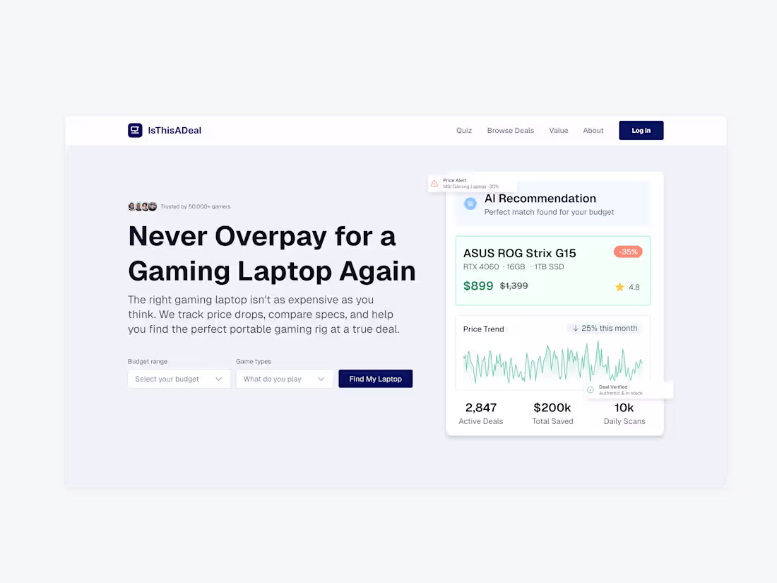 Cover image for IsThisADeal.ai Homepage Redesign