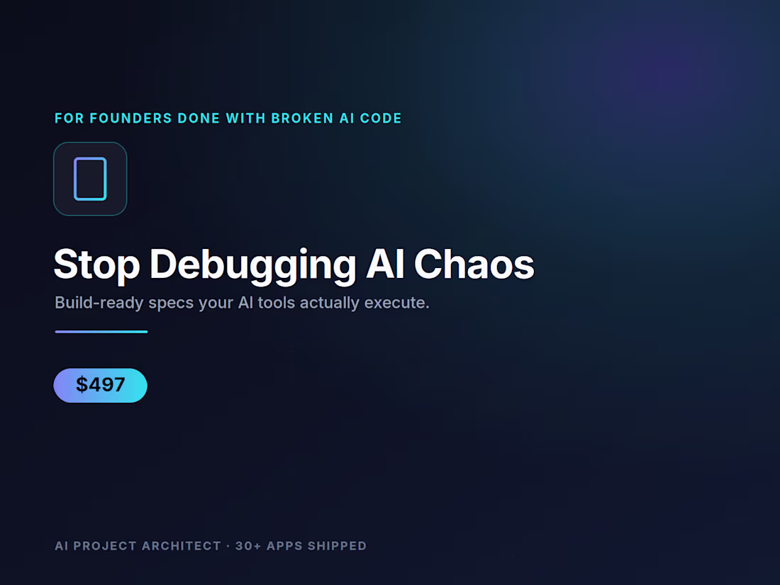 Cover image for AI Project Setup — Specs & Architecture for AI Coding Tools 