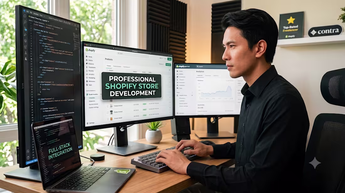 Cover image for Custom Shopify Store Development, Theme Customization