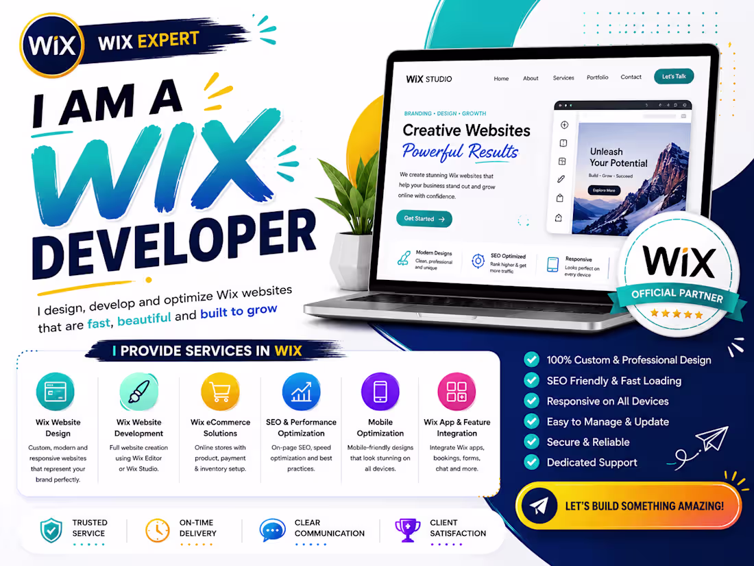 Cover image for Modern Wix Website Design & High-Converting Development