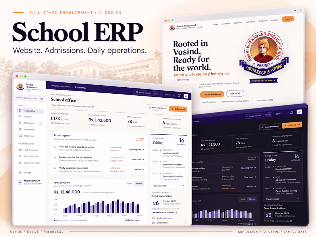 Cover image for School ERP | Website, Admissions & School Operations