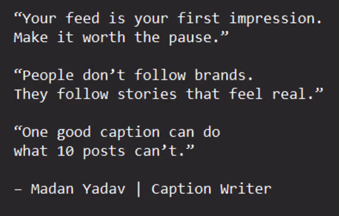 Cover image for Instagram Caption Samples
