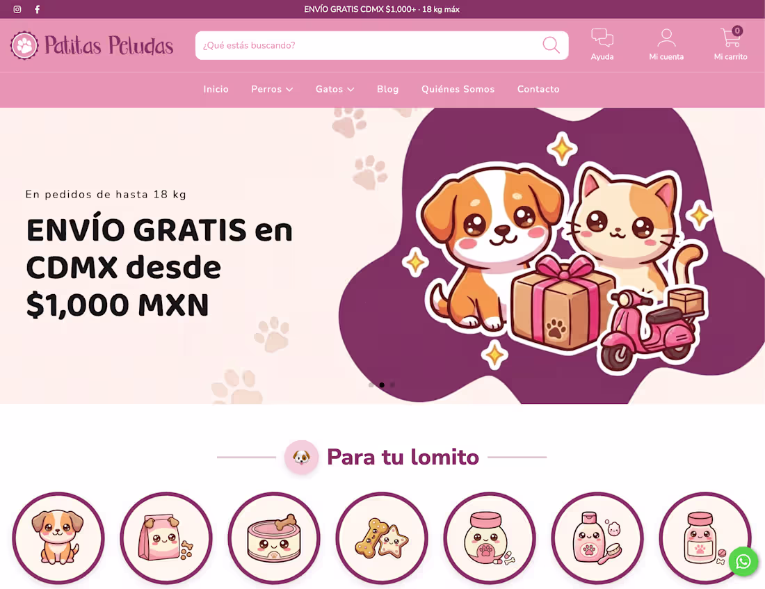 Cover image for Patitas Peludas — Pet Ecommerce Store