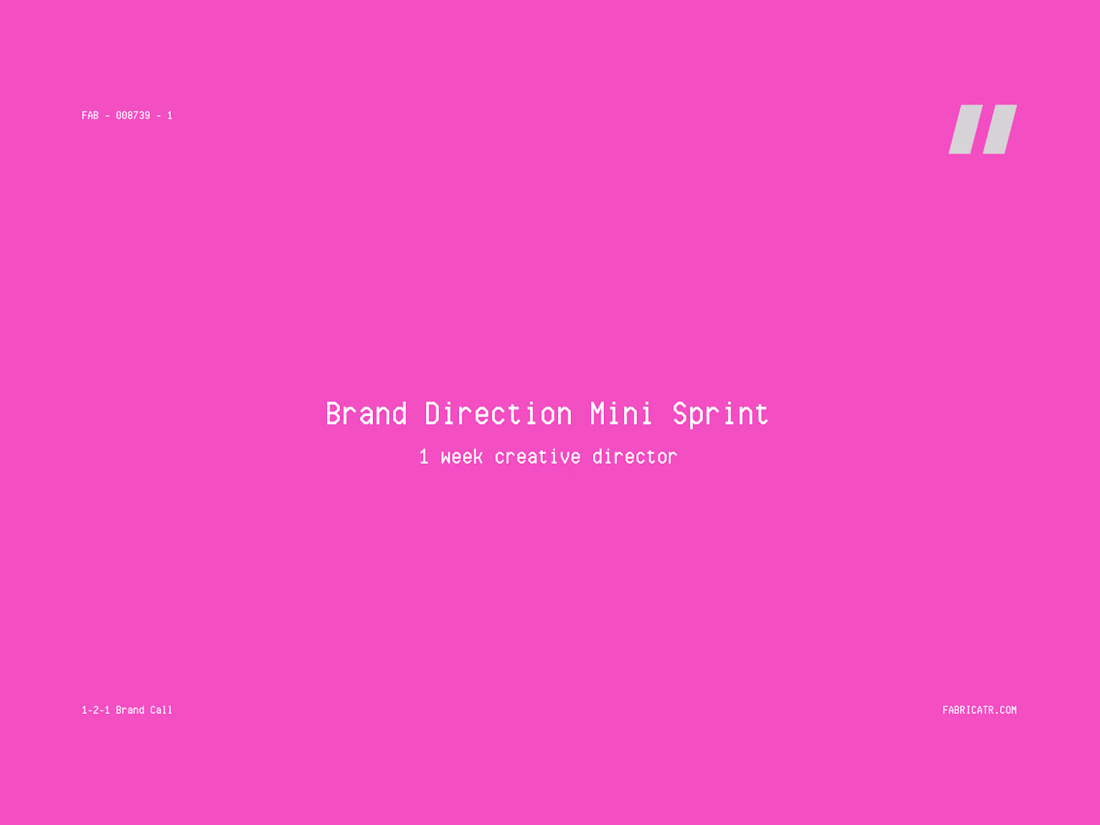 Cover image for Brand Direction Mini Sprint
