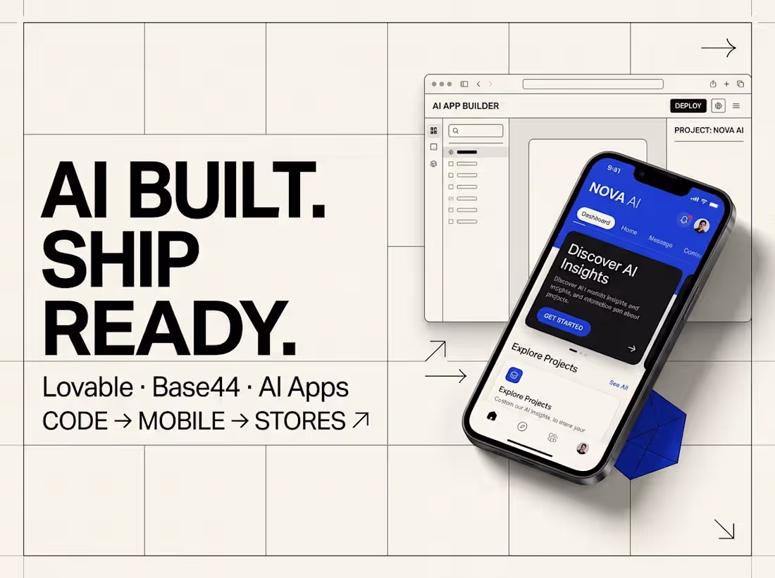 Cover image for I’ll Turn Your AI-Built App Into a Production-Ready Mobile App