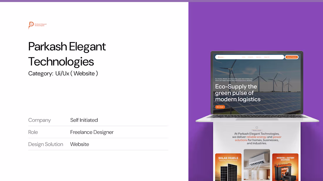 Cover image for Parkash Elegant Technologies Website Design