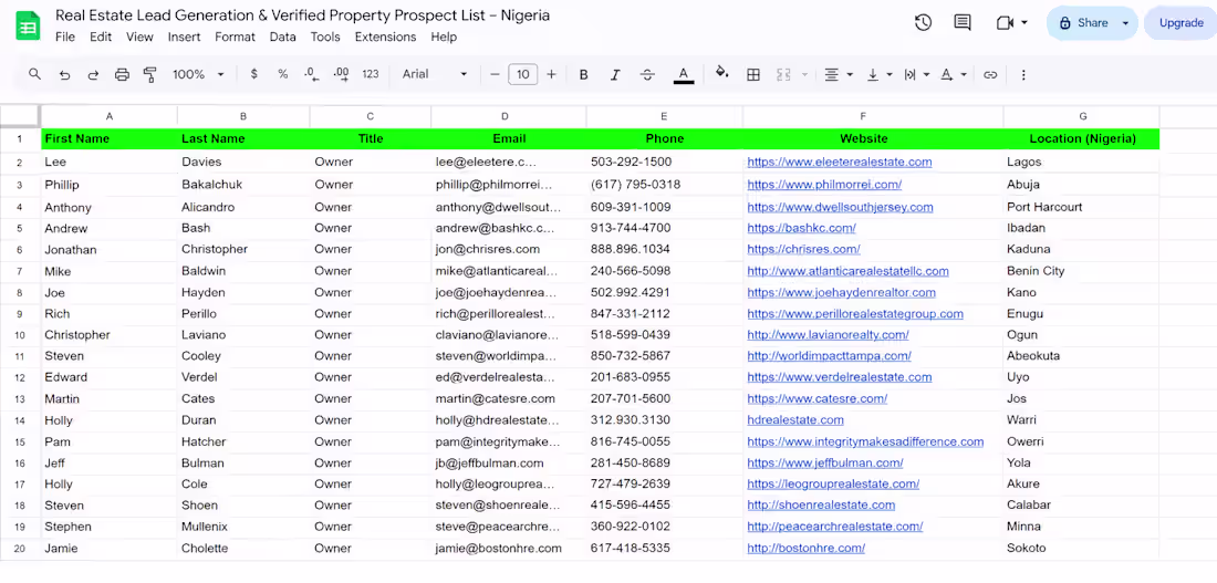 Cover image for 🇳🇬🏠 Real Estate Lead Generation
