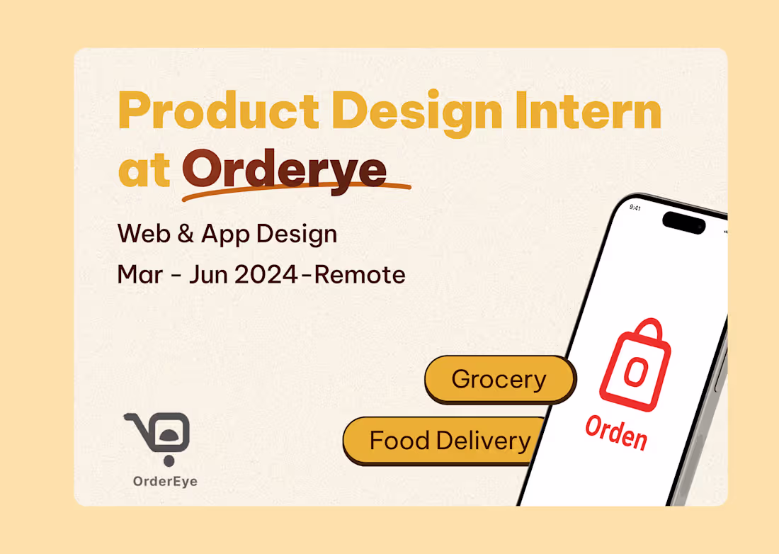 Cover image for Product Design Intern - Ordereye