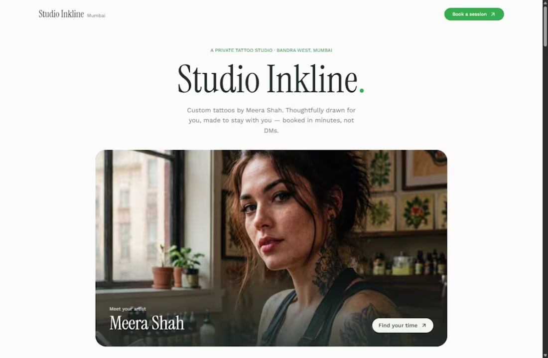 Cover image for Studio Inkline Booking System Development